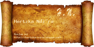 Hertzka Nóra névjegykártya